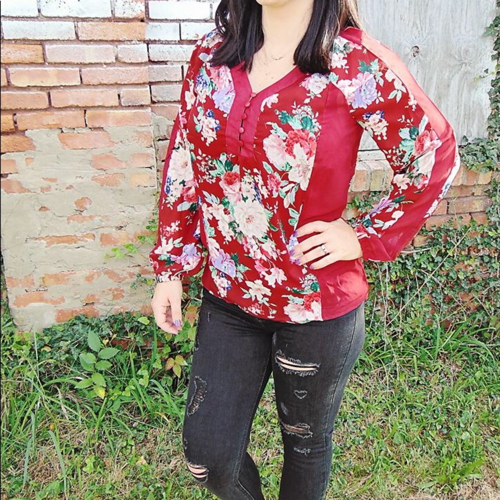Floral Chiffon Top